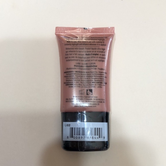 NYX Born To Glow Liquid Illuminator Medium Olive 0.6 Oz/18 ml New Sealed - Picture 2 of 2